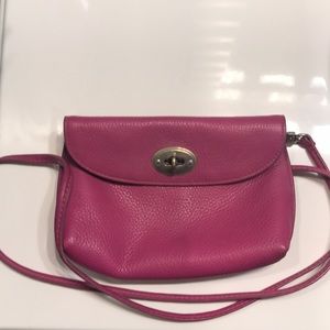 Dark pink Fossil crossbody bag
